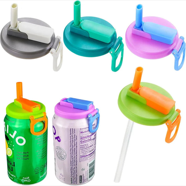 Foody Popz™ - Reusable Can Lid with Straw (2PCS)