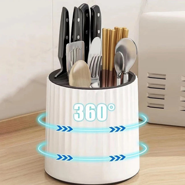 Foody Popz™ - Rotating Knife and Cutlery Holder